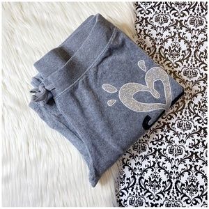 Justice : Girl’s : size 16 : velour Y2K sweatpants lounge pants w/ glitter logo